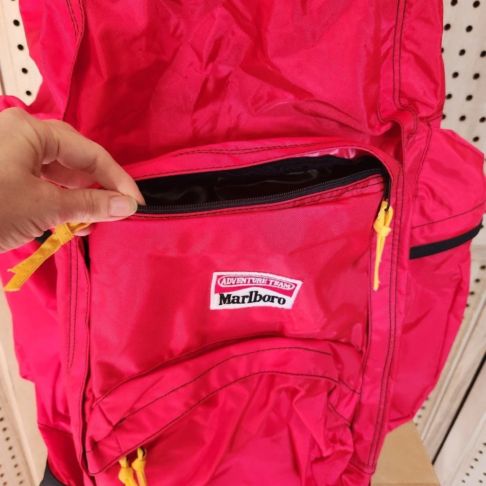 Vintage Marlboro Adventure Team Duffle Bag Backpack X bag attached Hiking Retro